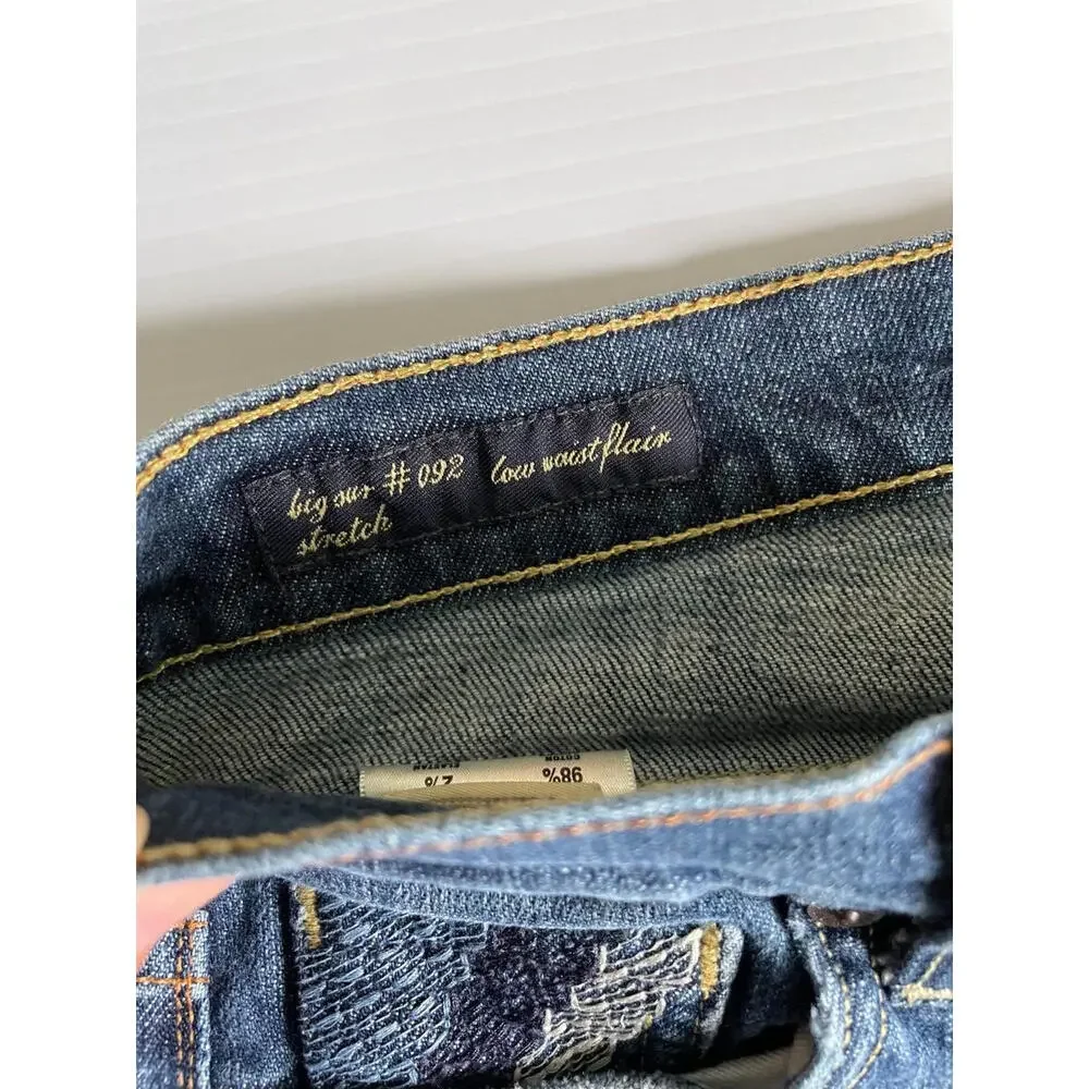 Citizens Of Humanity Womens Big Sur 092 Low Waist Flair Embroidered Med Wash 26 - Picture 6 of 9